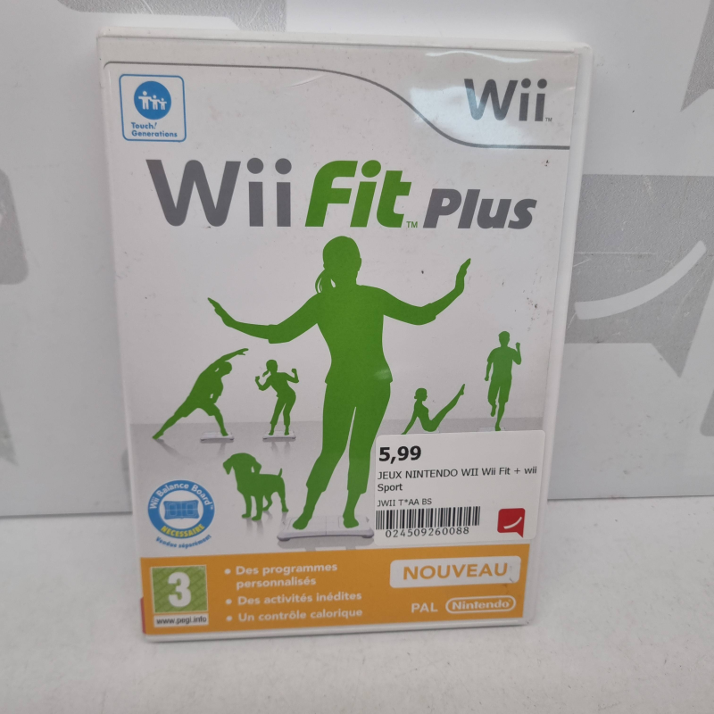 JEUX NINTENDO WII Wii Fit + wii Sport 