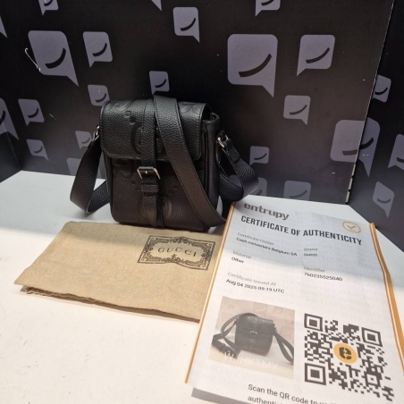 Sacoche Gucci Jumbo cuir noir GG760235 
