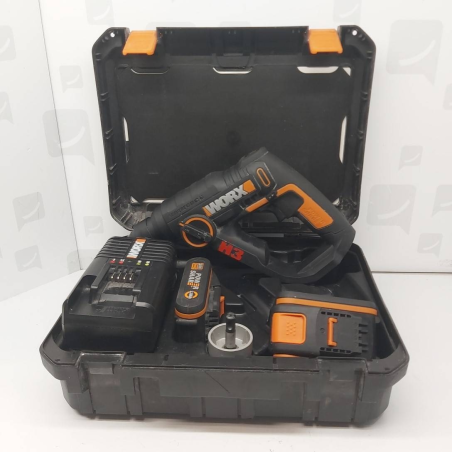 foreuse percussion worx wa3551,1 valise 2 bat 