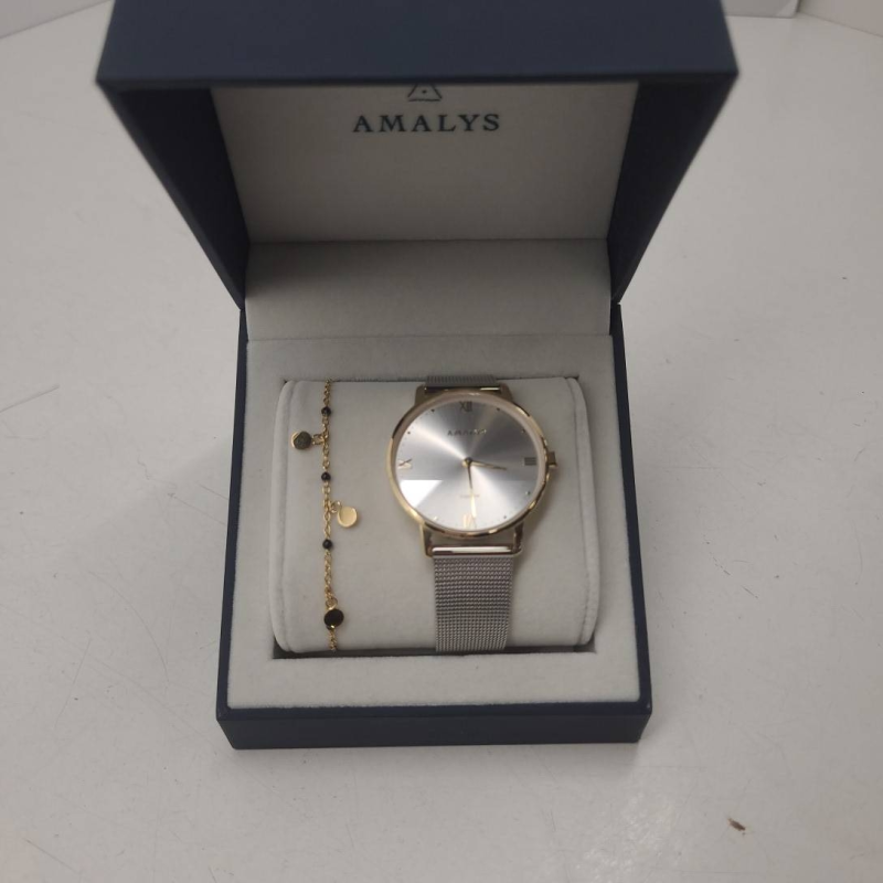 Montre + chaine amalys Quartz Femme Bracelet acier 