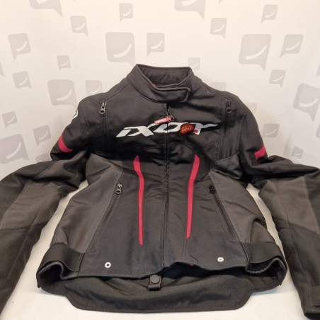 Girl Motorcycle Jacket Black Fuchsia Ixon STRIKER 