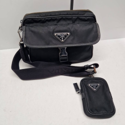 Sacoche Prada Nylon Noir Saffiano 